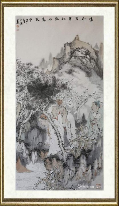 陈文国_远山芳草外 流水落花中